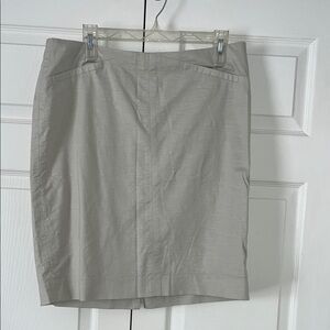 The Limited Light Gray Pencil Skirt